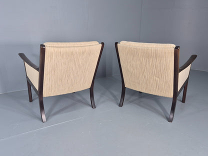 2 Vintage Ole Wanscher Mid Century Lounge Chairs P Jeppesen 1960s Retro EB12319
