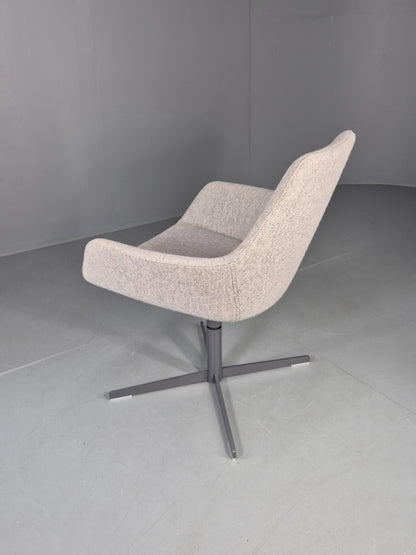 Vintage Swivel Tub Chair Hitch Mylius Modern Design Retro Cream EB12844