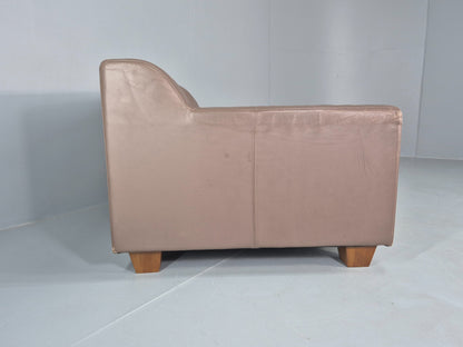 Modern Design Leather Armchair Taupe leather Upholstery Quality Build EB12479
