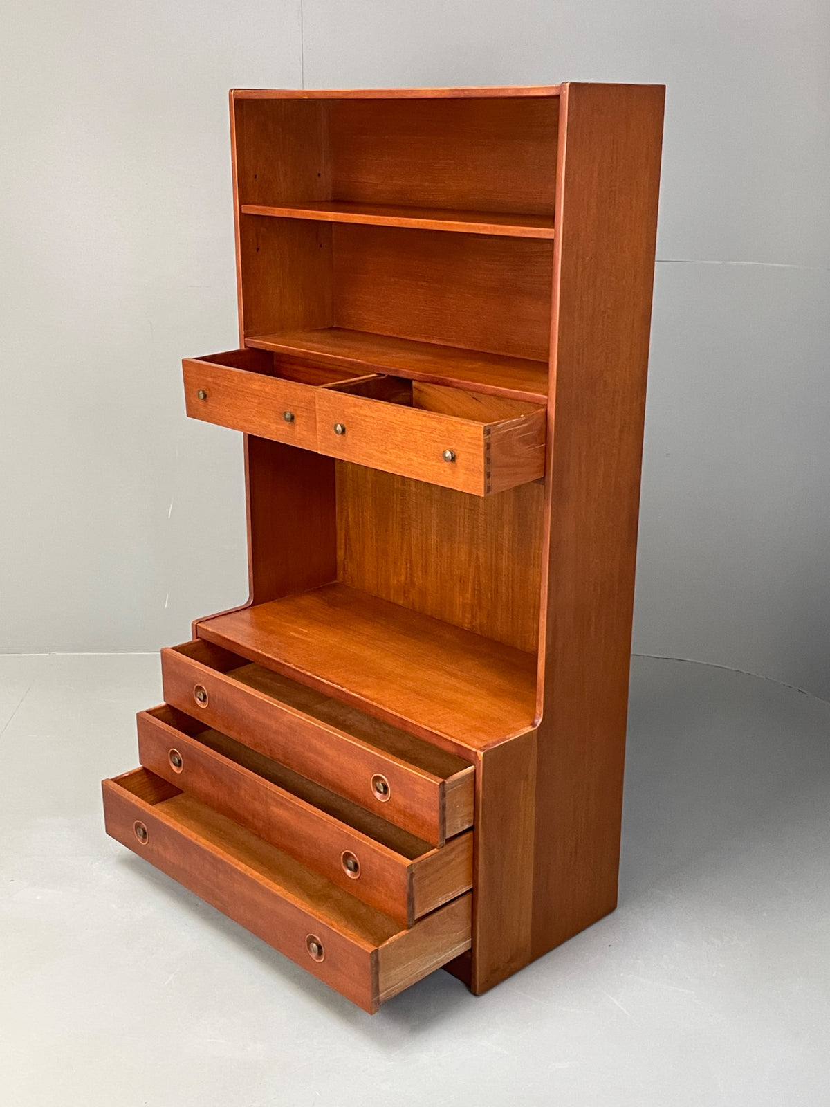 Vintage Teak Wall Unit Jentique Mid Century Retro Shelving Drawers EB13106