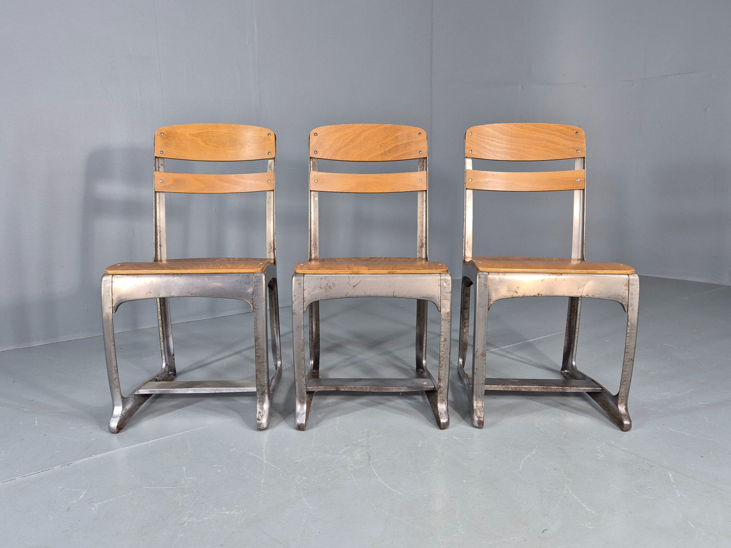 3 Vintage American seating Co. Envoy Chairs Adult size Retro MCM 1950s EB12552