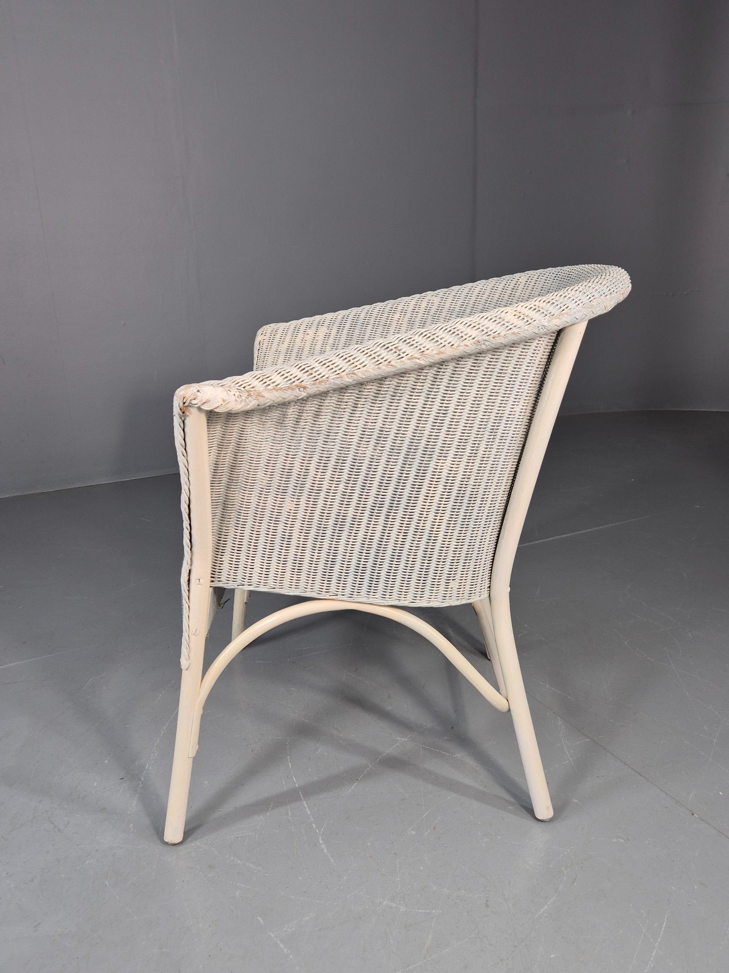 Vintage Lloyd Loom Tub Chair 1960s Original Quality Chair Retro  EB12162
