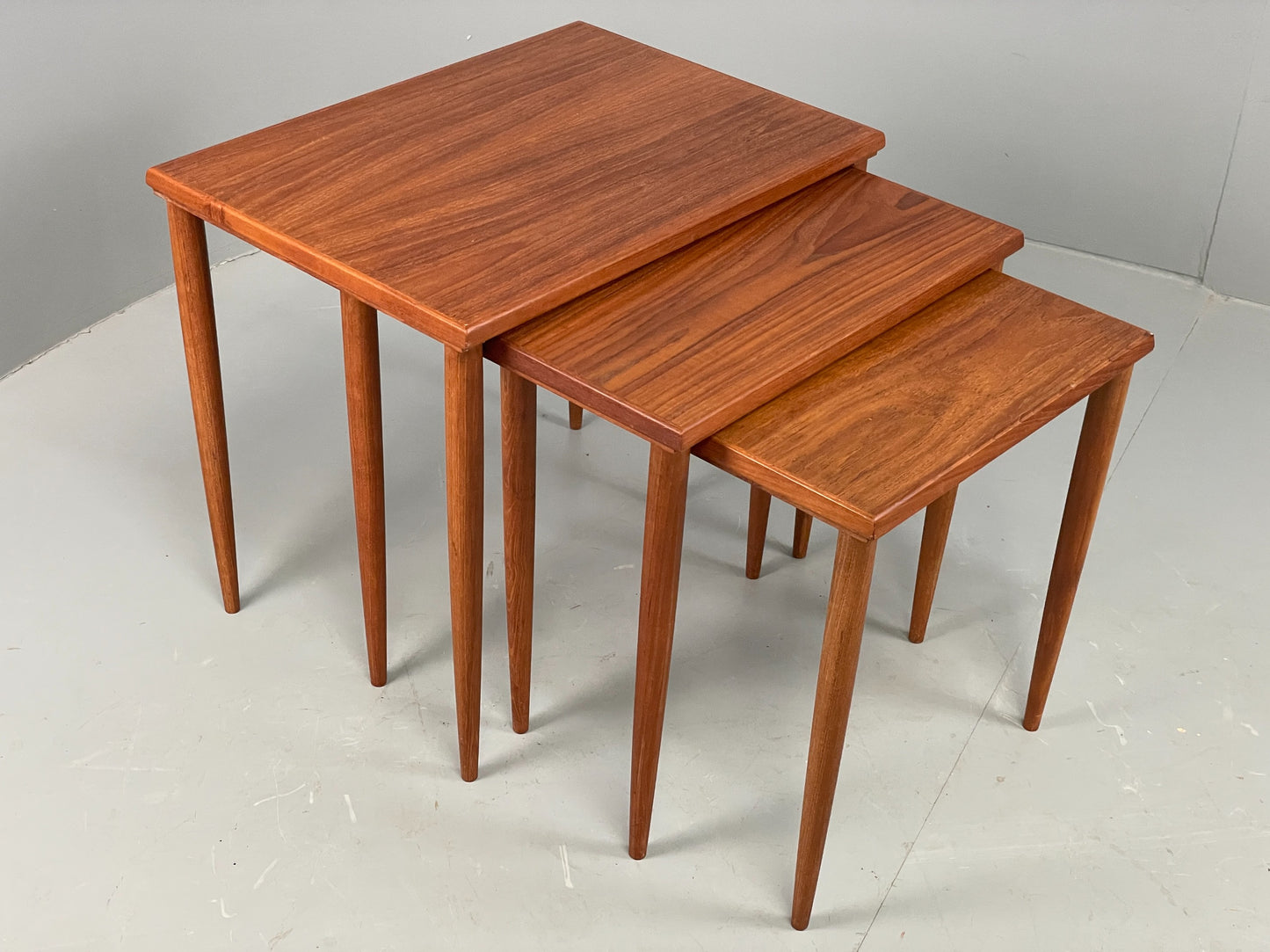 Vintage Teak Nesting Tables 1960s Mid Century By Stewart Griffiths Retro EB12501