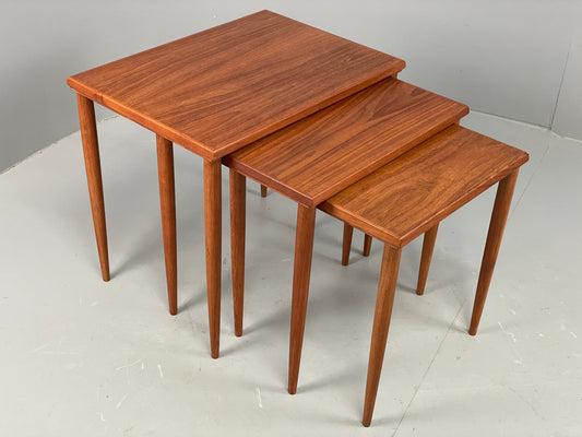 Vintage Teak Nesting Tables 1960s Mid Century By Stewart Griffiths Retro EB12501