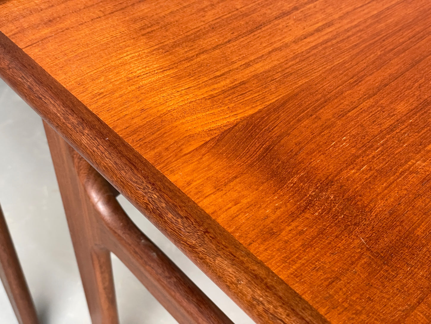 Vintage Teak Nesting Tables By Poul Hundevad Danish Mid Century Pair EB12281