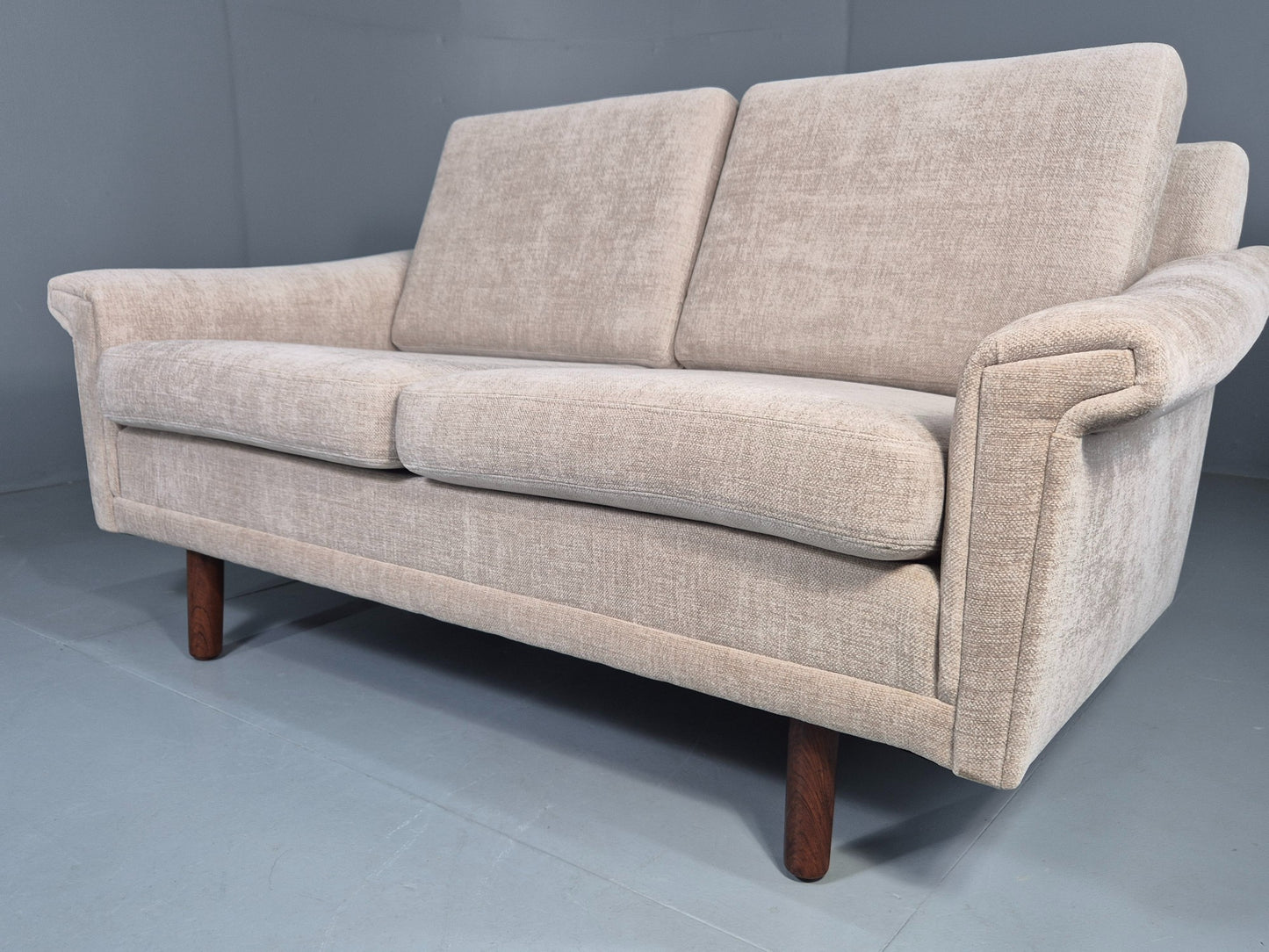 Vintage Danish 2 Seater Sofa Mid Century Original New Upholstery 1960s EB12533