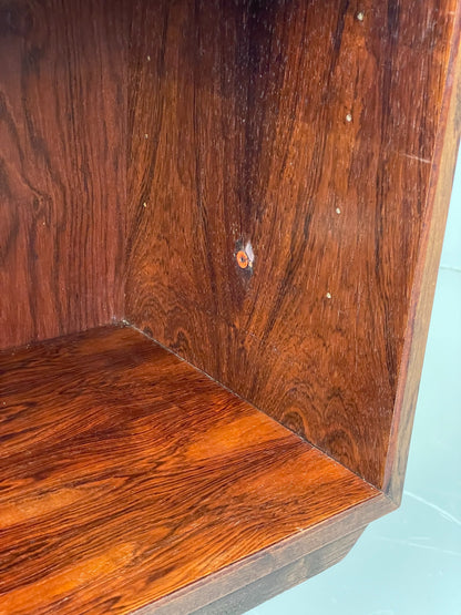 Vintage Danish 1960s Bookcase By Hjornebo Darkwood Retro Shelving EB12065