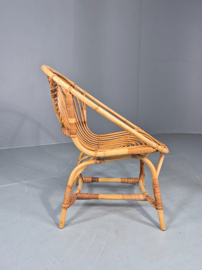Vintage 1970s Cane work Lounge Chair Stylish Quality Retro EB11601
