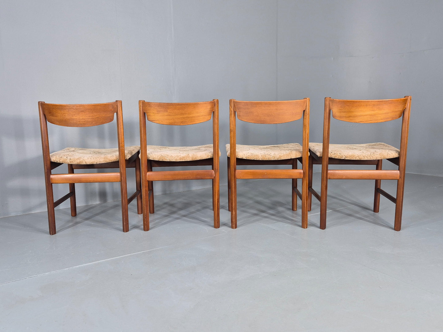 4 Vintage Teak Dining Chairs White and Newton 1960s Retro MCM EB12254