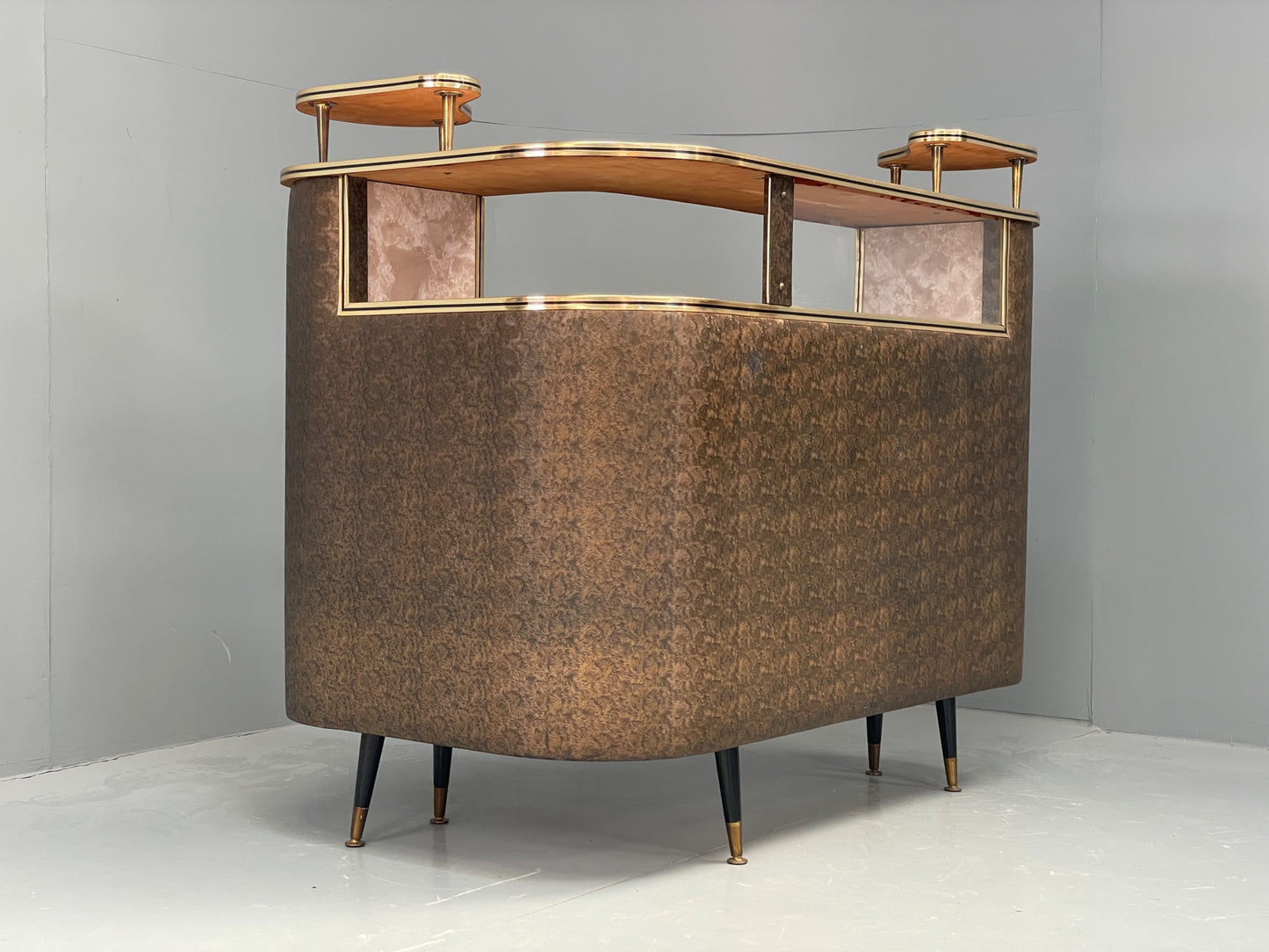 Vintage 1960s Cocktail Bar Retro Mid Century Drinks Cabinet Space Age EB12293