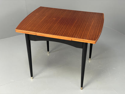 Vintage 1960s Dining Table And 4 Chairs Teak Black Gold Velour EB12085