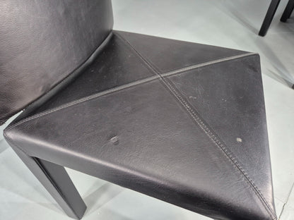 8 Vintage BB Italia Chairs Paolo Piva Leather Arcadia Model Post Modern EB12566