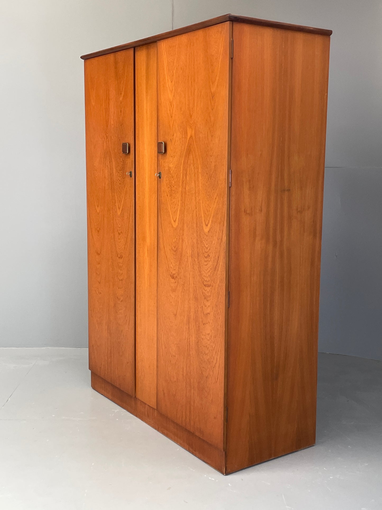 Vintage 1960s Teak Wardrobe Homeworthy Retro Mid Century Clothes Rail EB12299