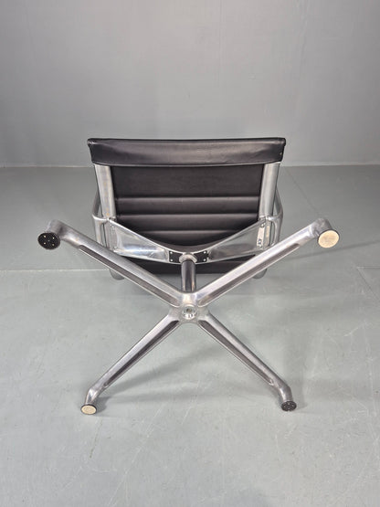 Vintage ICF Eames Style Office Chair Leather and Aluminium EB12241