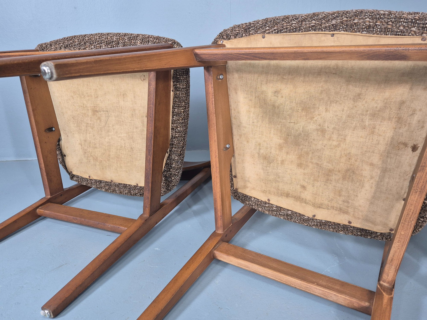 Vintage Dining Chairs Mid Century Teak and Beech 1960s Retro EB11955