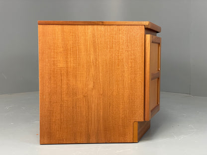 Vintage Teak Media Unit By Nathan Retro Squares HiFi TV Cabinet EB12938