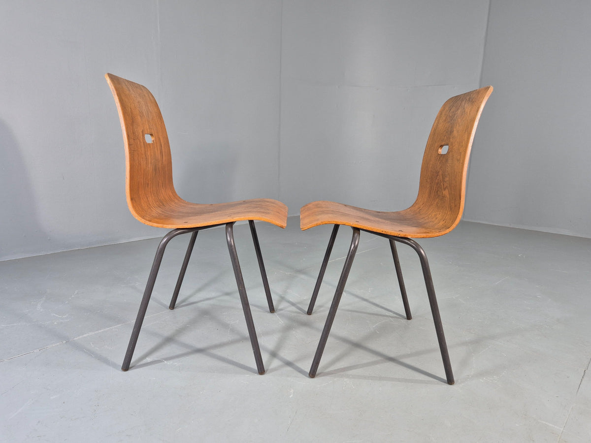 2 Vintage Robin Day Q Stak Chairs for Hille 1950s Design MCM Retro EB13130
