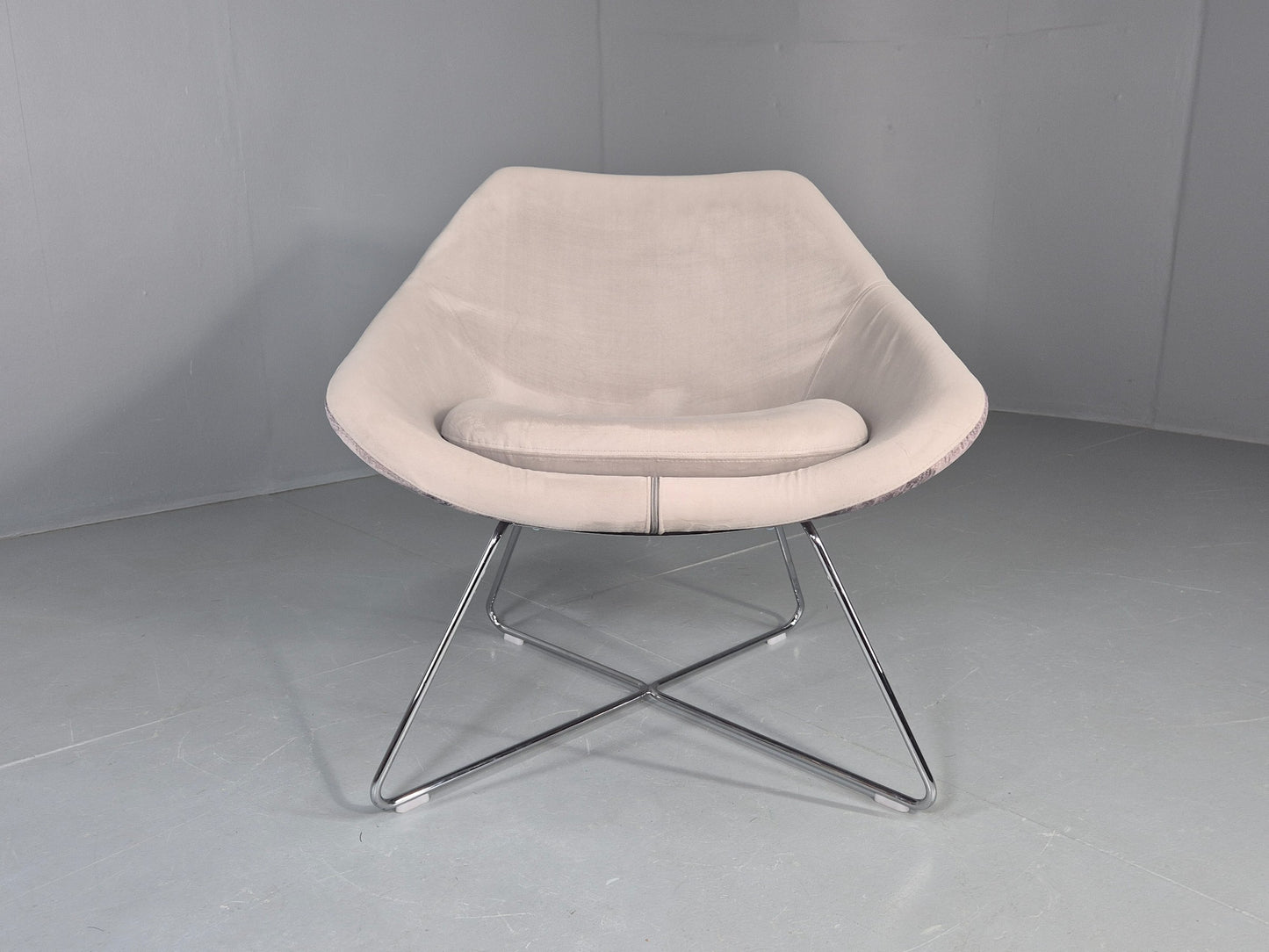 Vintage Retro Lounge Chair Allermuir A642 Two Tone Fabric Modern Design EB12805