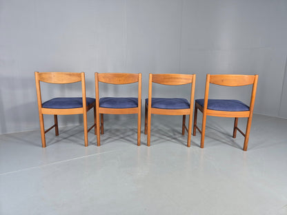 4 Mid Century Dining Chairs Teak Frame McIntosh 1970s Retro EB12161