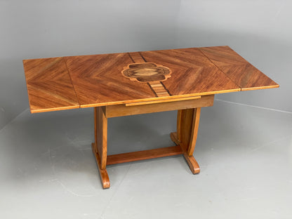Art Deco Dining Table By Davant 1950s Walnut Extending Vintage Retro EB12216