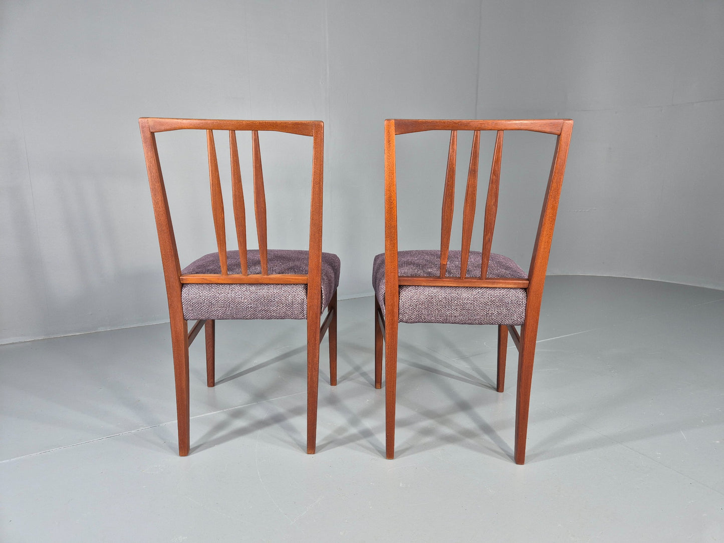 2 Vintage Gordon Russell Dining Chairs New Covers Teak Frames Retro MCM  EB12470