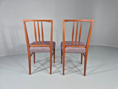 2 Vintage Gordon Russell Dining Chairs New Covers Teak Frames Retro MCM  EB12470
