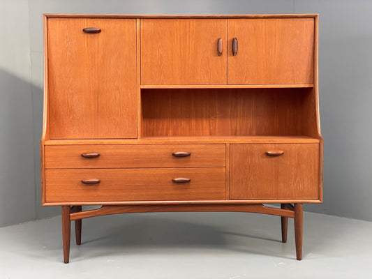 G Plan Teak Highboard Vintage 1960s Brasilia Range Shelving Storage EB12933
