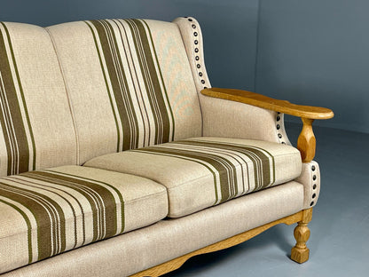 Vintage 3 seater Mid Century Sofa Danish 1970s Kjaernaulf Style Retro EB06713