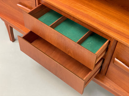 Vintage Teak Highboard Sideboard By Jentique 1960s Mid Century Shelving EB13115