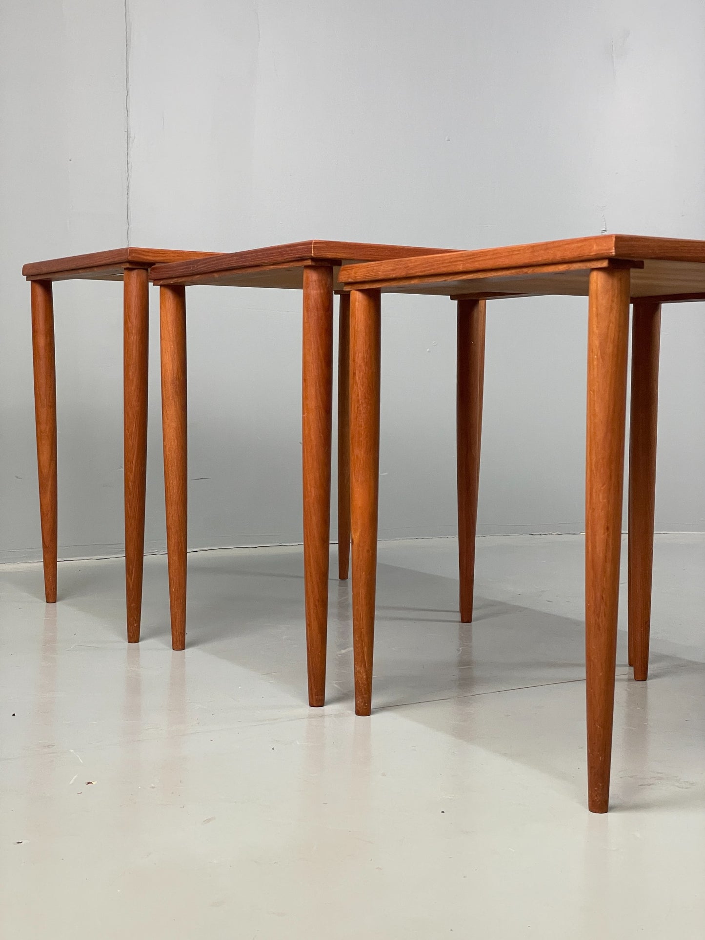 Vintage Teak Nesting Tables 1960s Mid Century By Stewart Griffiths Retro EB12501