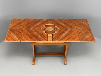Art Deco Dining Table By Davant 1950s Walnut Extending Vintage Retro EB12216