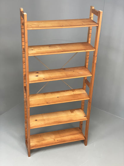 Vintage Pine Shelving Unit Adjustable Modular Open Retro Bruynzeel Solid EB13161