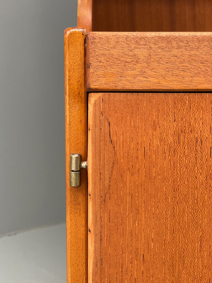 Vintage Teak Wall Unit Jentique 1970s Retro Shelving Glazed EB11971