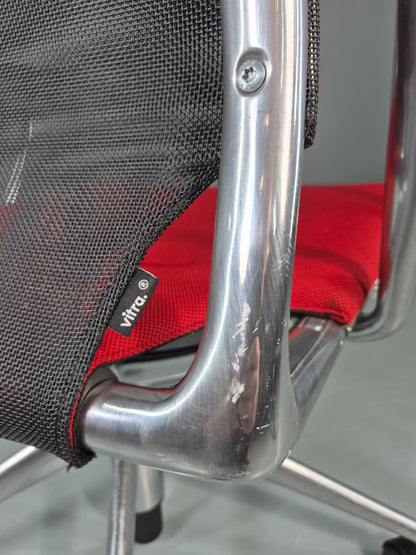 Vintage Vitra Media Office Chair Red and Black EB12245