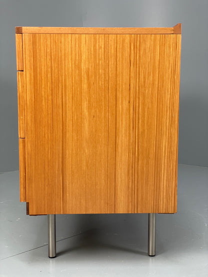 Vintage Chest Of Drawers Stag Fineline Birch Aluminium Retro Mid Century EB12967