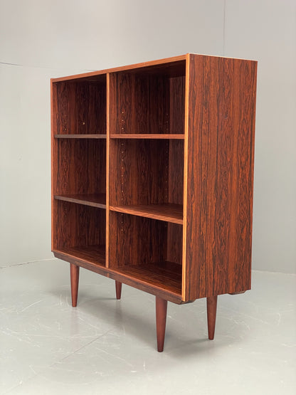 Vintage Danish 1970s Bookcase Mid Century Shelving Retro Darkwood EB12067