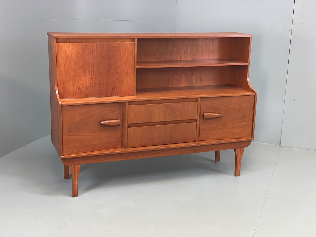 Vintage Teak Highboard Sideboard By Jentique 1960s Mid Century Shelving EB13115