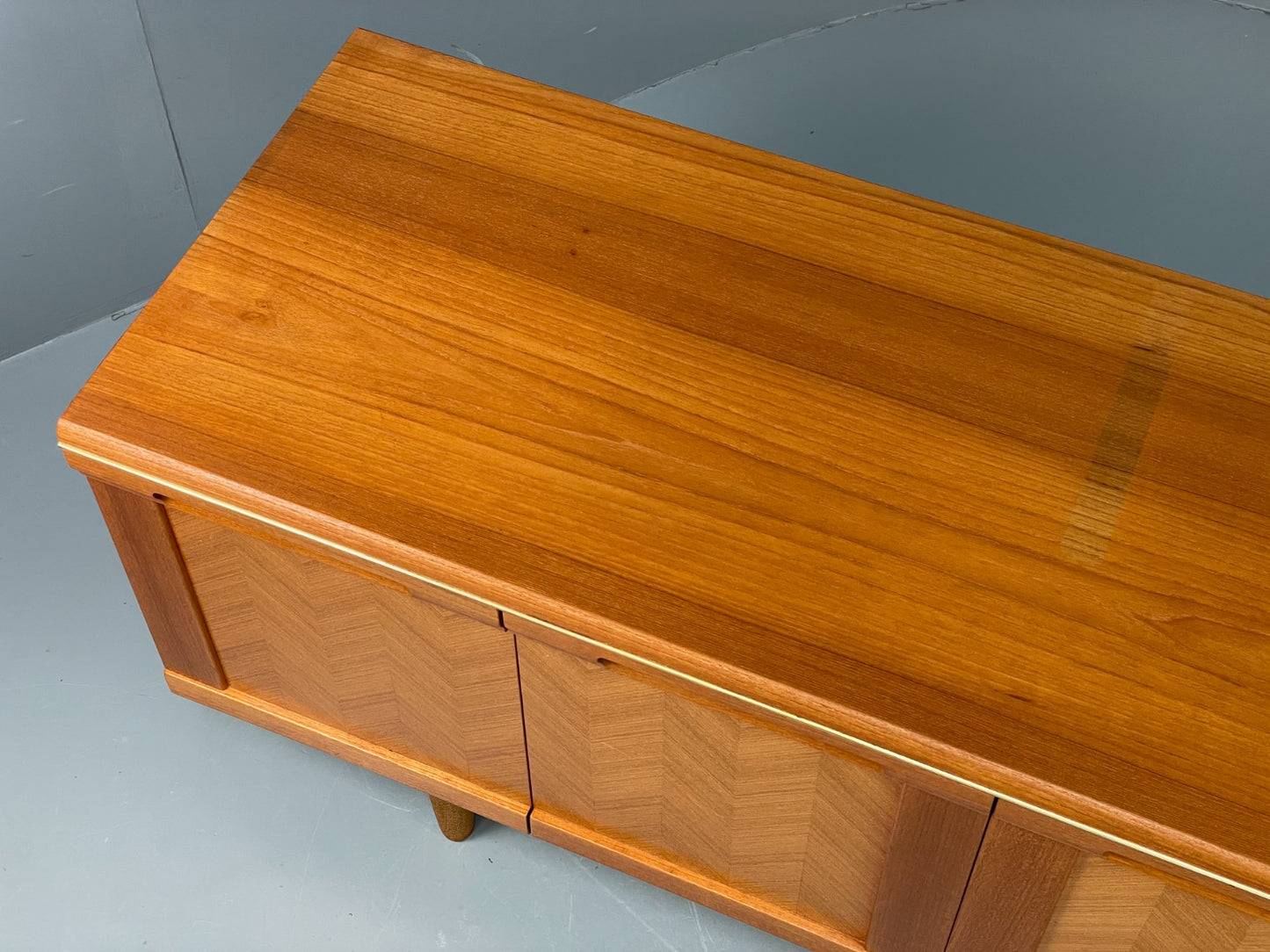 Vintage G-Plan Teak Sideboard 1970s Herringbone Pattern Shelving Retro EB12084