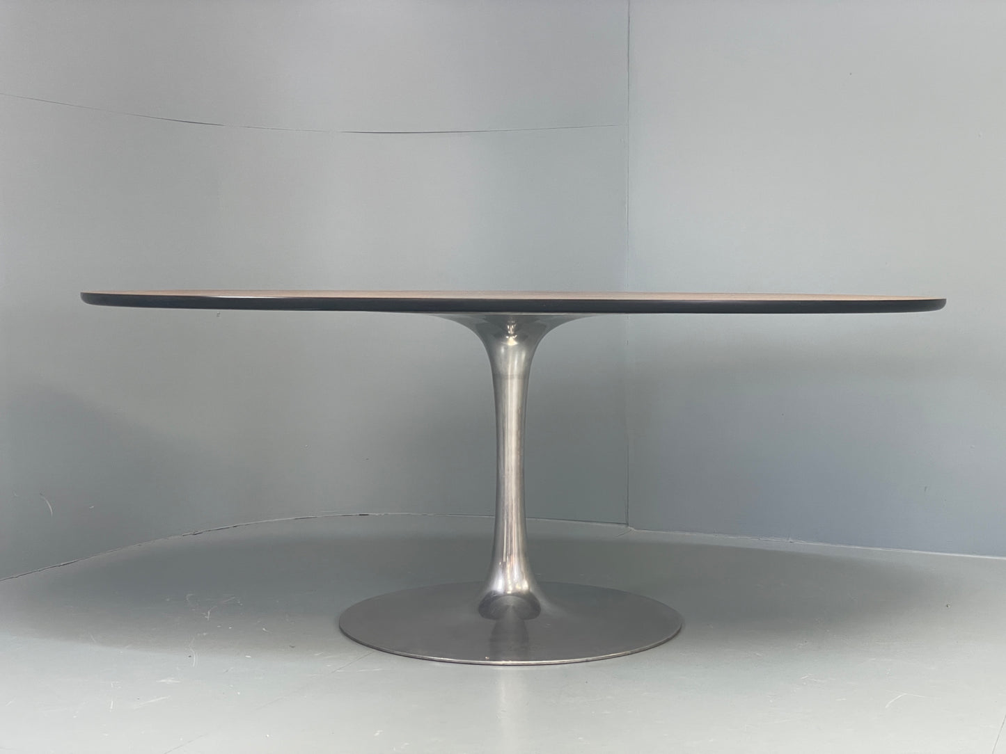 Vintage Arkana Tulip Table Oval Aluminium Base 1960s Maurice Burke EB11877