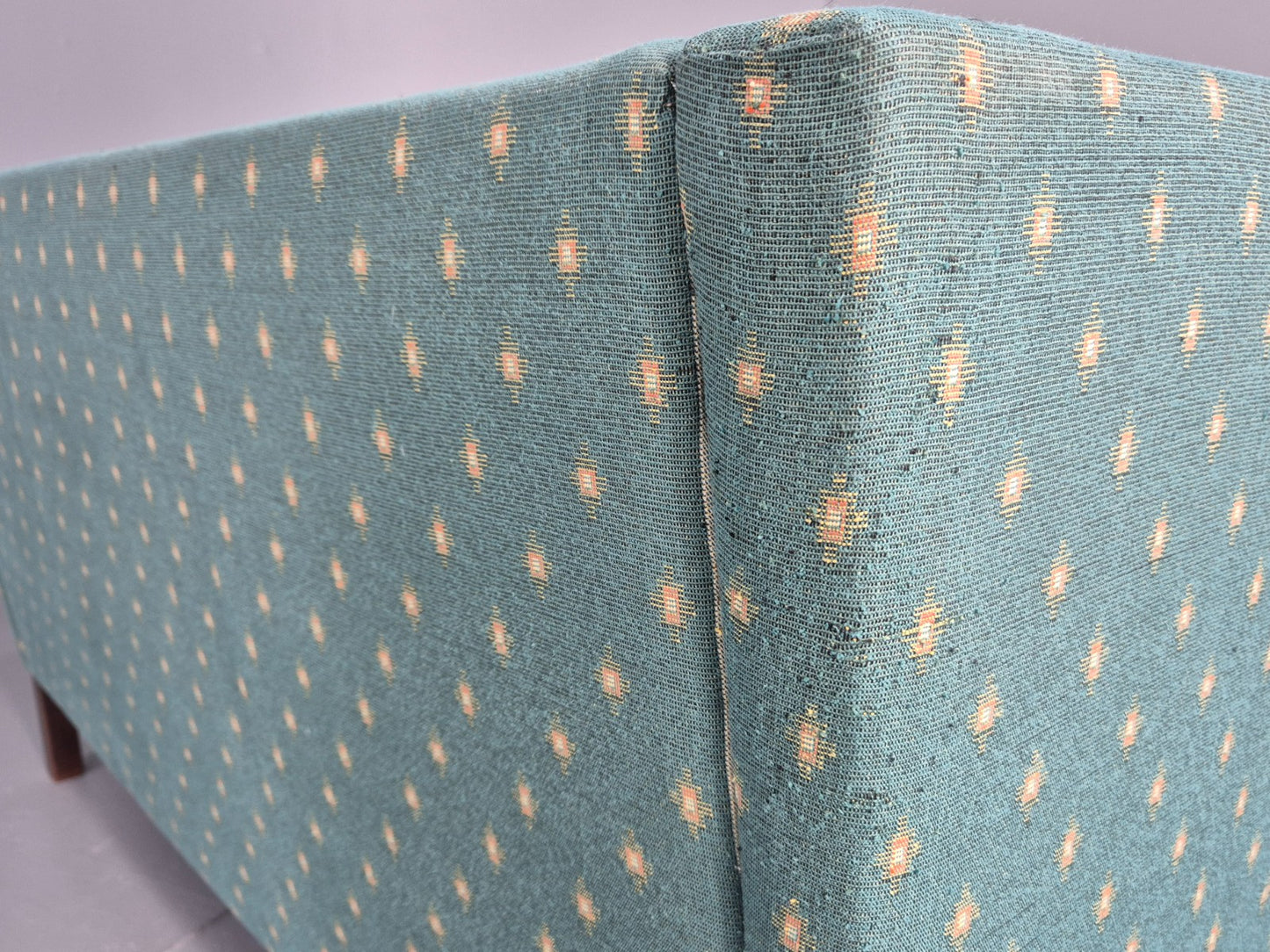 Vintage Danish Mid Century 2 Seater Sofa 1980s Retro Green EB12539