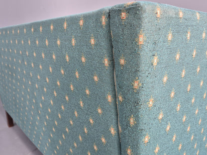Vintage Danish Mid Century 2 Seater Sofa 1980s Retro Green EB12539