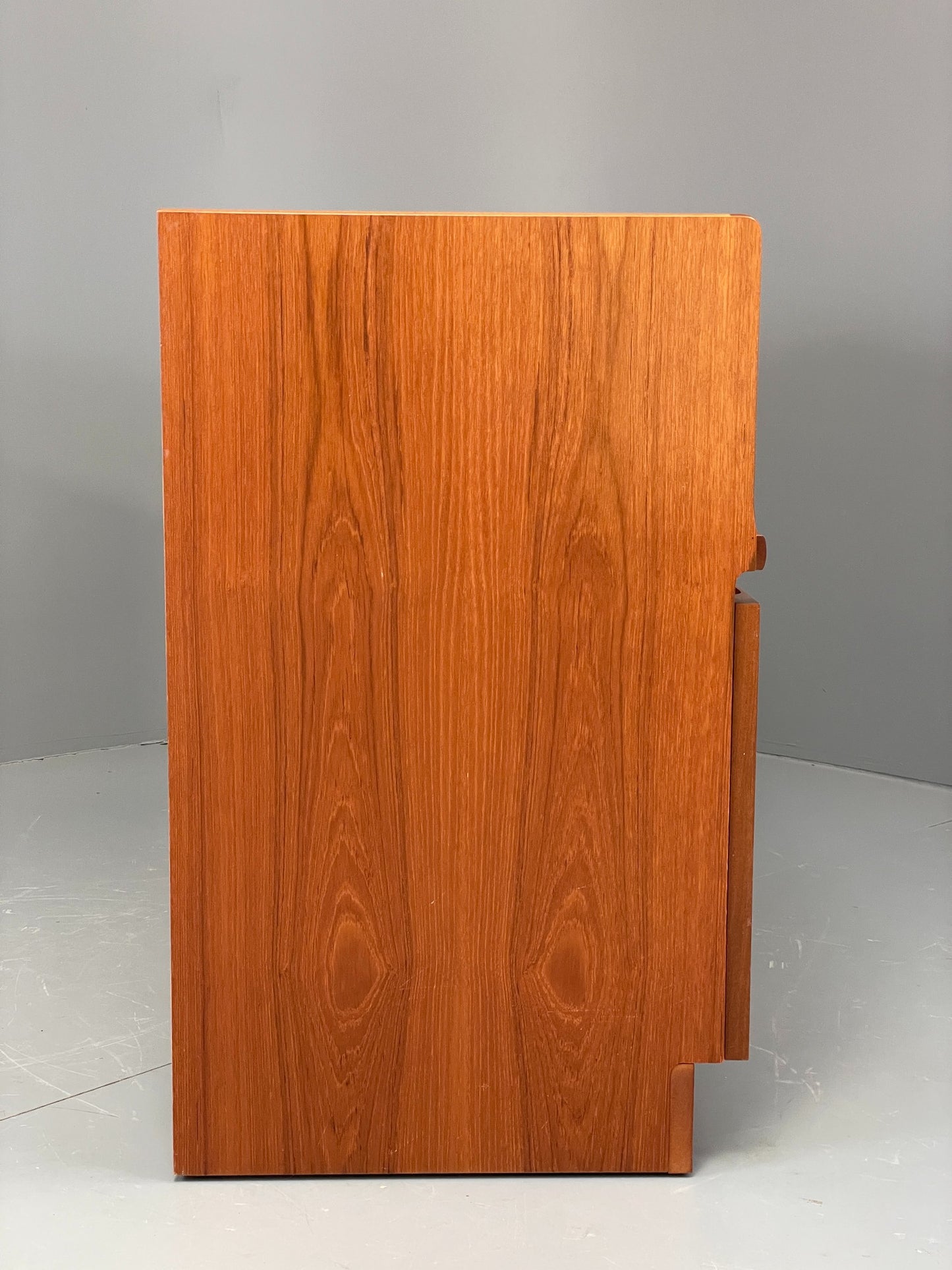 Vintage Teak Media Unit Tv Nathan Squares Design Retro EB11973