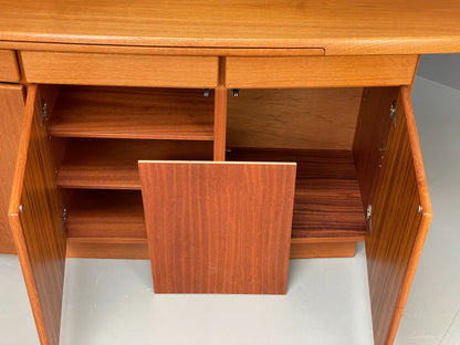 Vintage 1980s Teak Sideboard By Gangsø Danish Retro Shelving Drawers EB12075