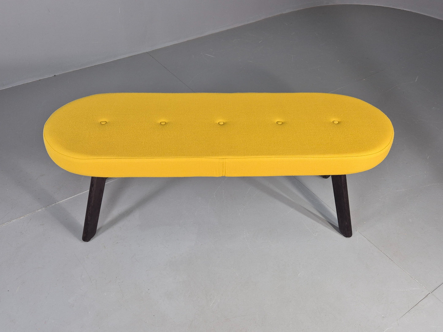 Modern Bench Seat Yellow Cloth Retro Inspired Commercial Quality EB12249