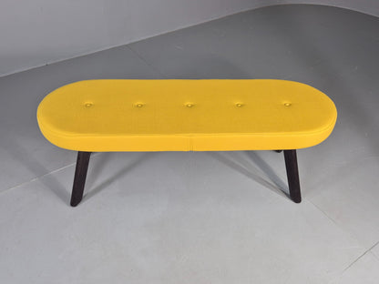 Modern Bench Seat Yellow Cloth Retro Inspired Commercial Quality EB12249
