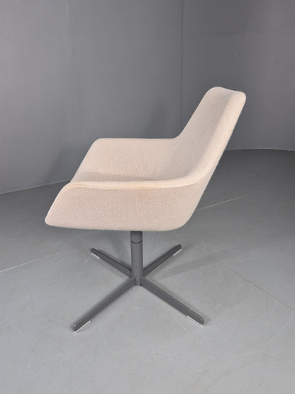 Vintage Swivel Tub Chair Hitch Mylius Modern Design Retro Cream EB12849