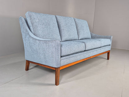Vintage Danish 3 Seater Sofa New Upholstery 1960s Retro Mid Century EB12171