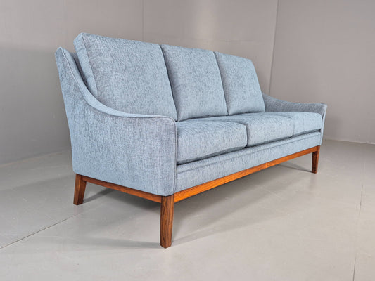 Vintage Danish 3 Seater Sofa New Upholstery 1960s Retro Mid Century EB12171