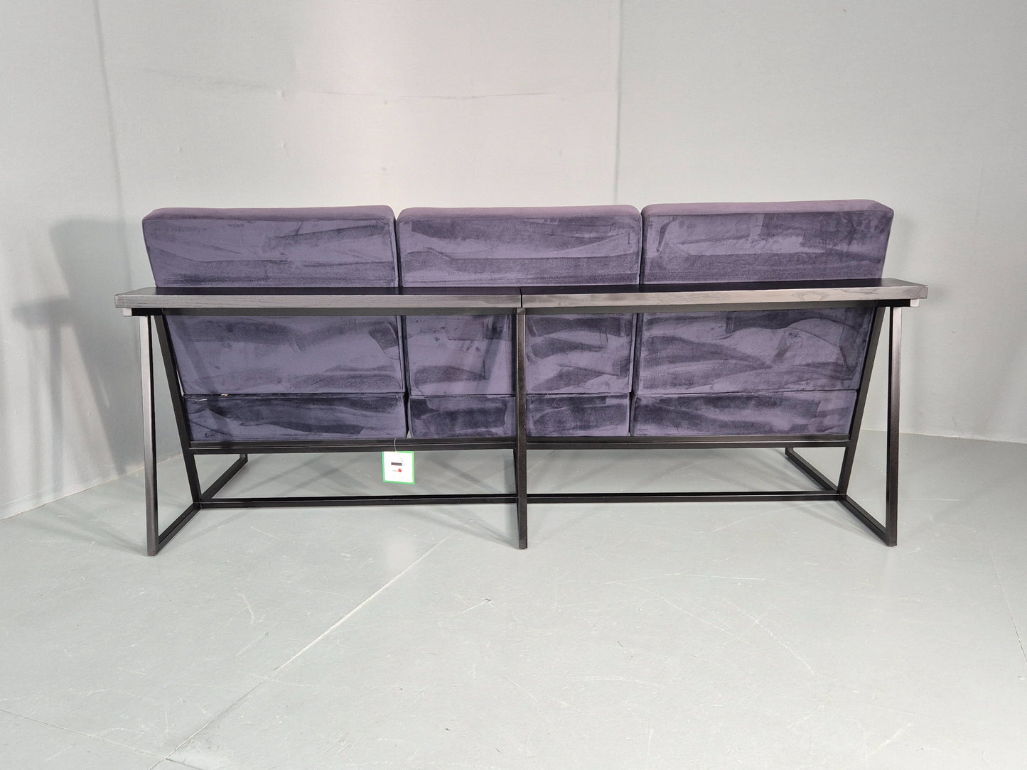 Vintage 3 Seater Sofa Modern Design Orange Box Lossit Purple Velvet  EB12801