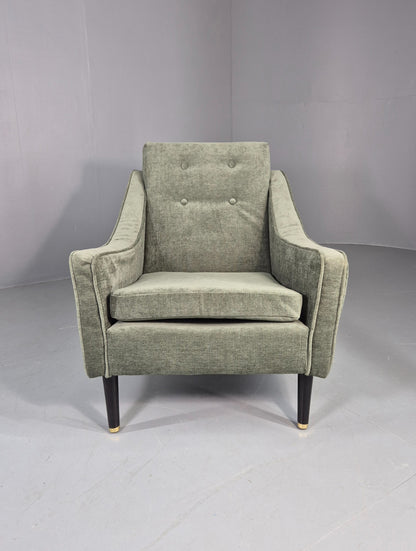Vintage 1960s Mid Century Lounge Chair New Upholstery Retro Quality EB7919